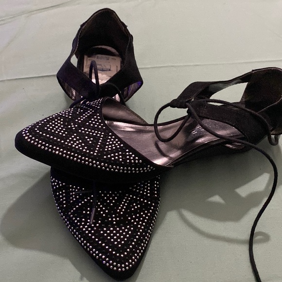 Rampage Flats with ankle straps and studded front - Picture 4 of 10